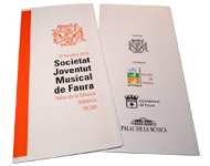 Programa Concierto Palau Música Valencia Societat Joventut Musical Faura